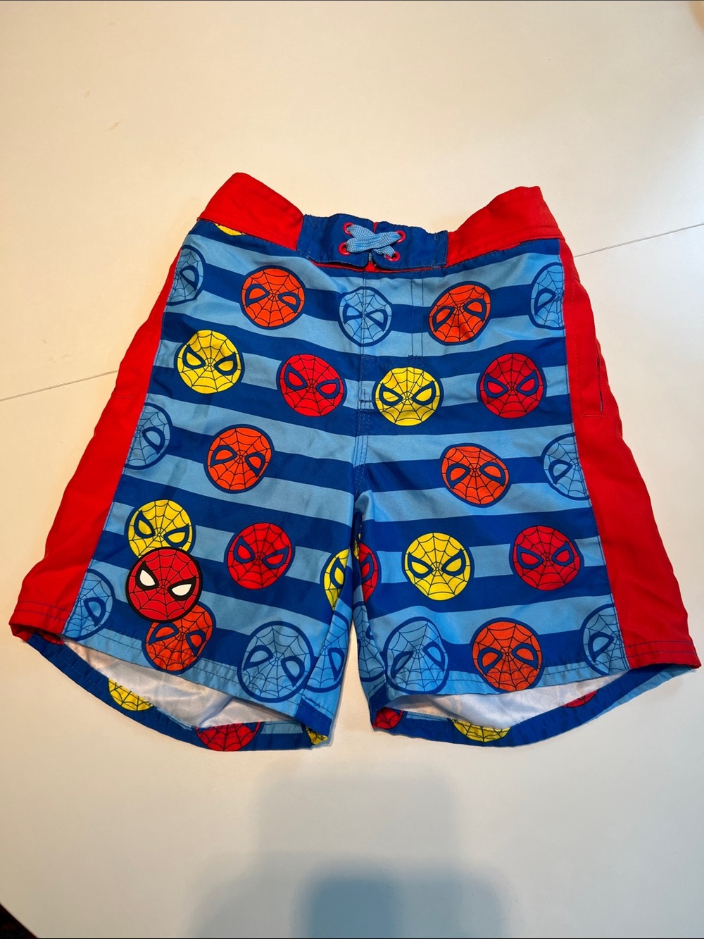 Disney Boys Blue and Red Spider-Man Swim Trunks